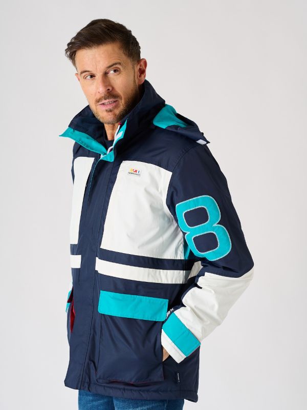 Zermatt X-Series Navy White and Teal Sailing Jacket 