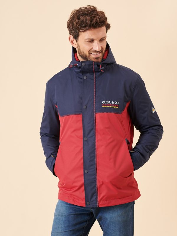 Ambleson Navy and Red Waterproof Jacket