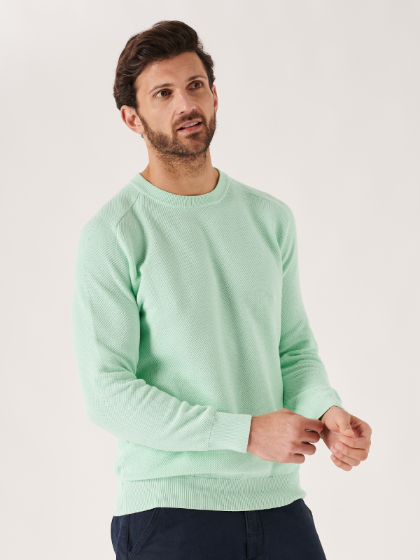 Kentmere Knit Crew Neck Mint Green Jumper