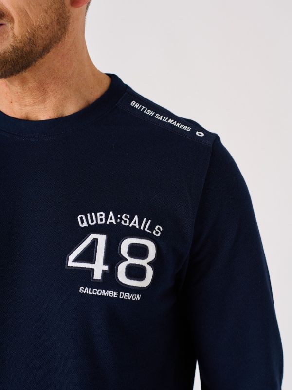 Navy Long Sleeve X-Series Pique T-Shirt - Laramy