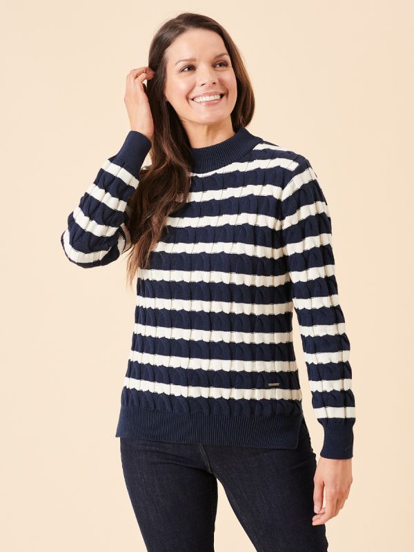 Lidingo Navy and White Striped Jumper