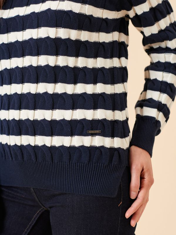 Lidingo Navy and White Striped Jumper