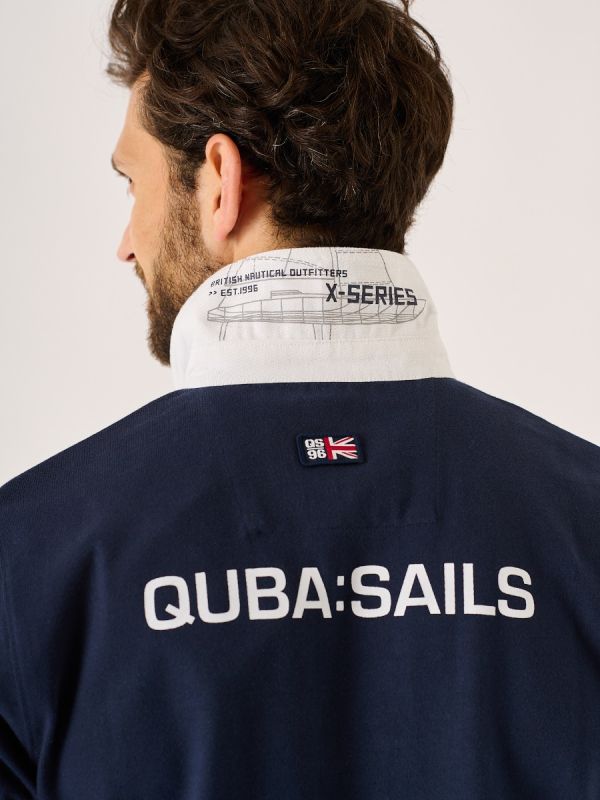 Navy Striped X-Series Short Sleeve Rugby Shirt - Ryland