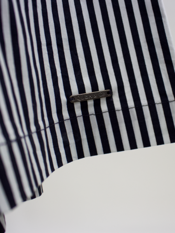 Tay Chevron Navy and White Striped Dress