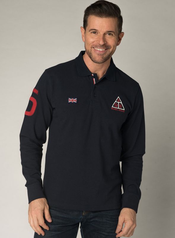 X164 X-Series Long-Sleeve Polo Shirt - Deep Navy | Quba & Co X-Series Collection