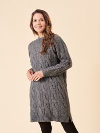 ladies dress, ladies knitted dress, grey dress, knitwear, ladies dress, womens dress, womens knitted dress
