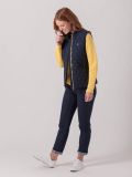 Lamium NAVY YELLOW Showerproof Quilted Gilet | Quba & Co