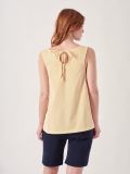 Zelda MELON ORANGE Tie Back Vest Top | Quba & Co